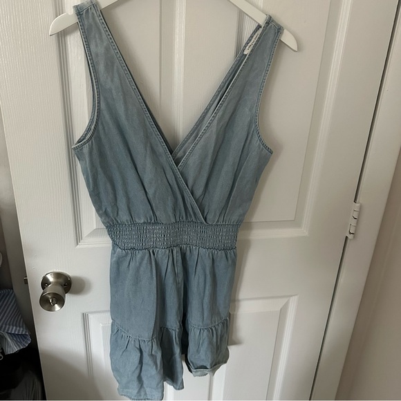 Chambray Romper - Picture 1 of 9